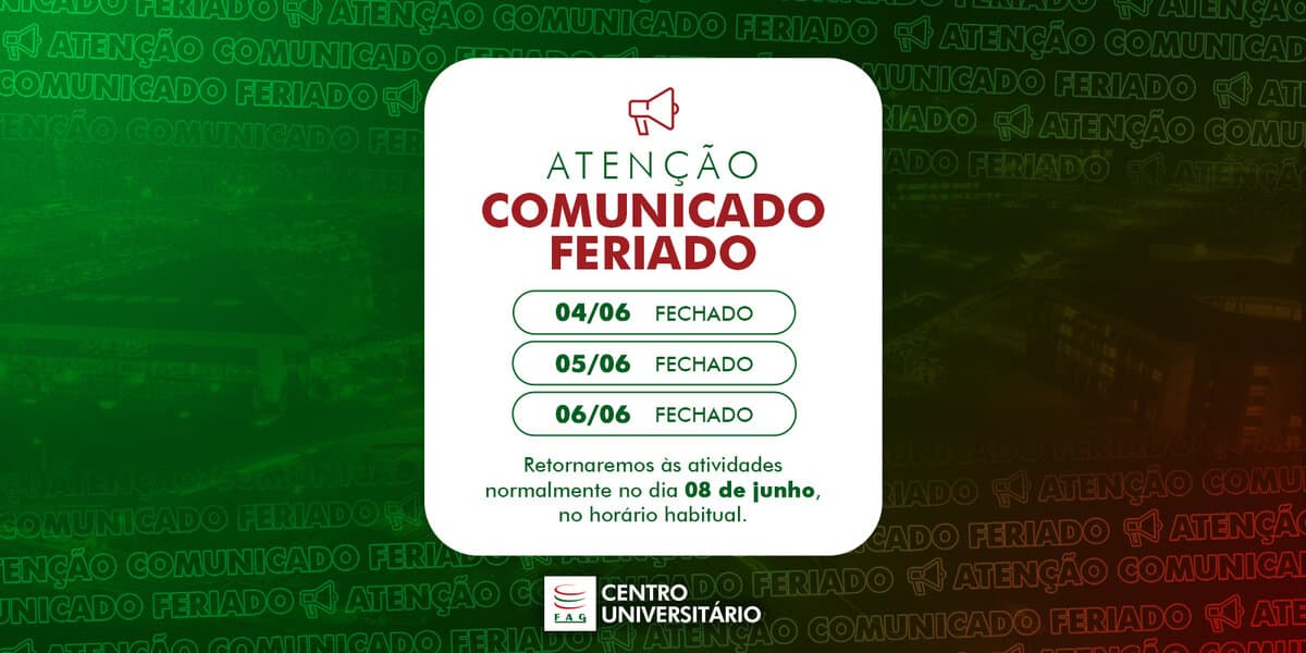 Comunicado de feriado
