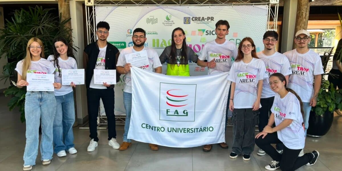 Acadêmicos do Centro FAG conquistam primeiro e quarto lugares no Hackathon AREAC