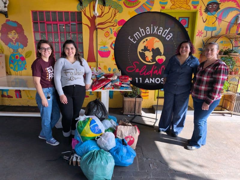 Acadêmicos da FAG Toledo arrecadam 200 quilos de alimentos para Embaixada Solidária
